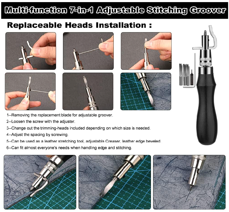 Kit herramientas para cuero TLKKUE - Imagen 5